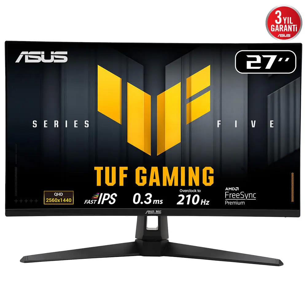 Asus 27" TUF Gaming VG27AQ5A IPS Gaming Monitör 0.3ms Siyah