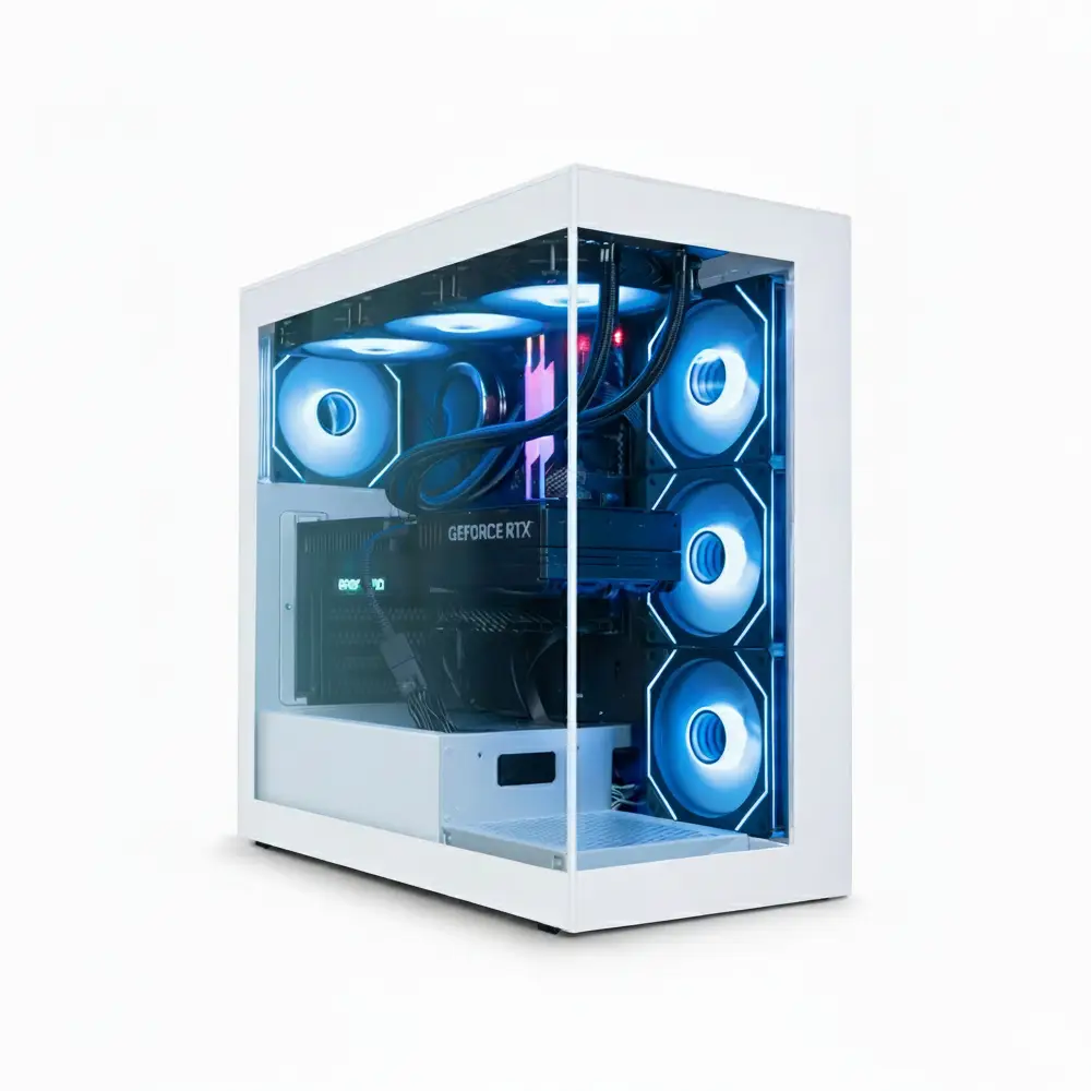 AIGO DS900 Beyaz 850W 80+ Bronze ARGB Mid Tower Kasa