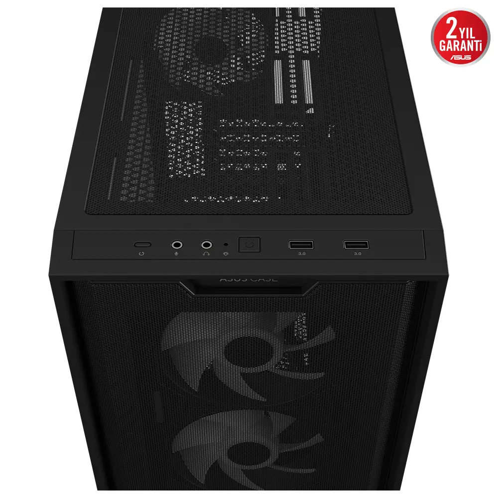 Asus A21 PLUS Siyah Temperli Cam mATX Mid Tower Fanlı ARGB  Kasa