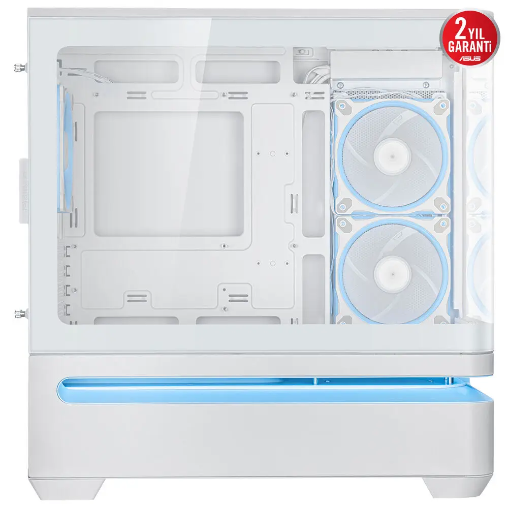 Asus PRIME AP202 Beyaz Temperli Cam mATX Mini Tower Fanlı ARGB Kasa