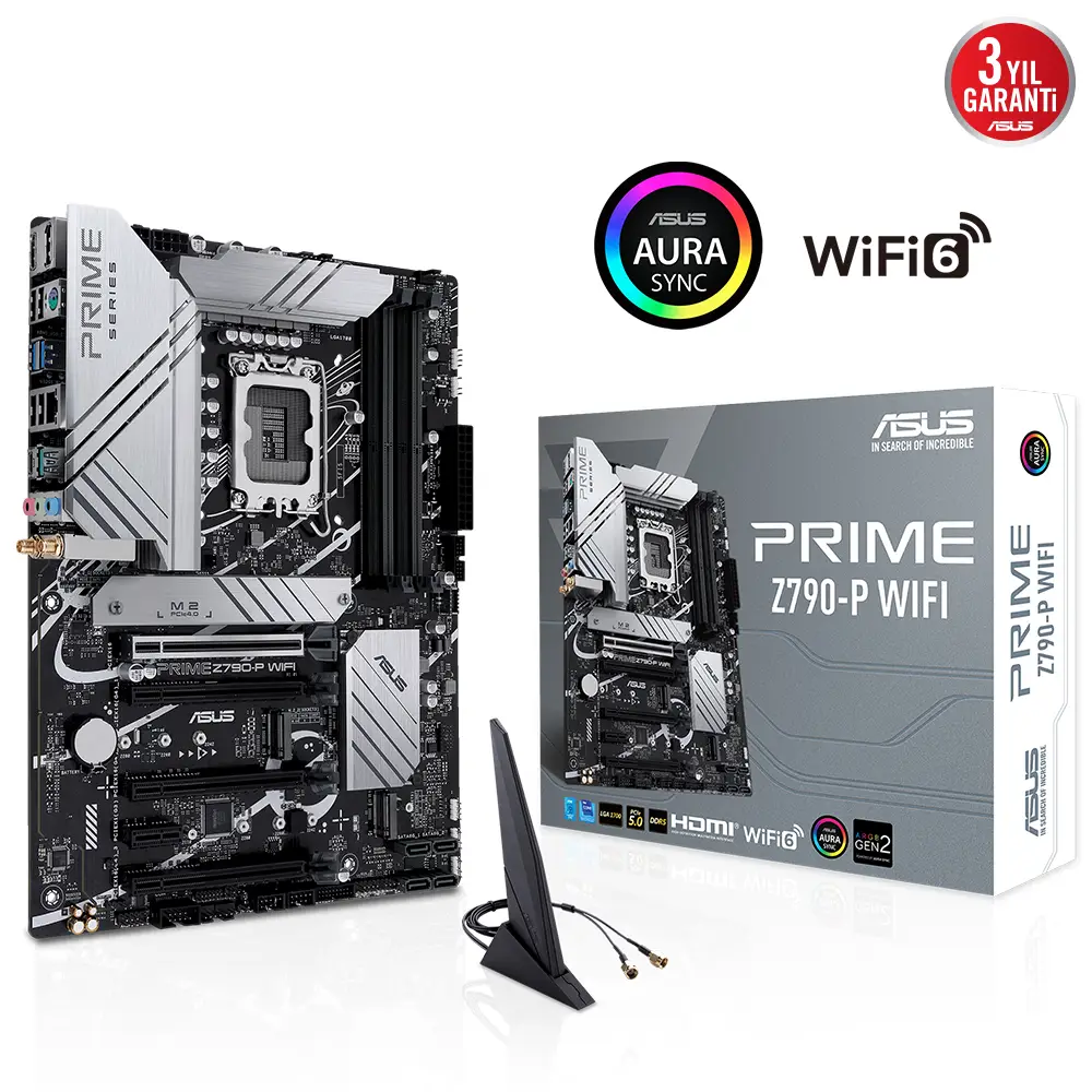 Asus PRIME Z790-P WIFI Intel 1700p DDR5 7200 DP HDMI 3xM2 USB3.2 ATX
