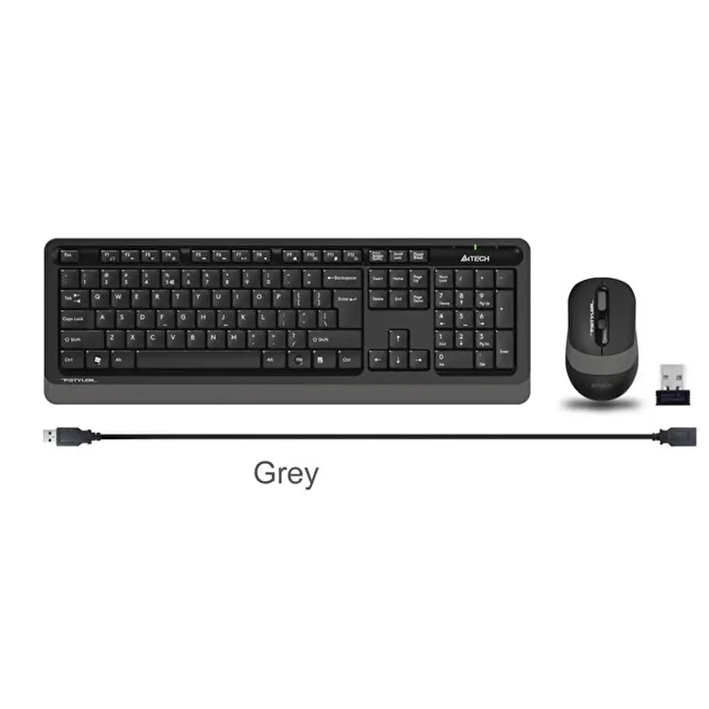 A4 Tech FG1010 Q Kablosuz MM Klavye Mouse Gri