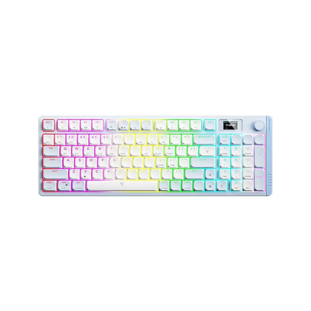 AIGO S99 RGB Mavi İngilizce Q Mekanik Kırmızı Switch Bluetooth Klavye