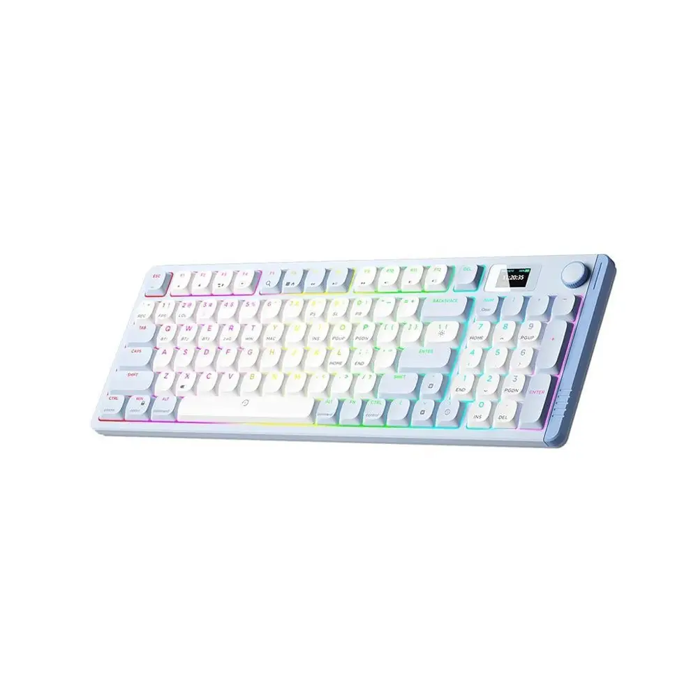 AIGO S99 RGB Mavi İngilizce Q Mekanik Kırmızı Switch Bluetooth Klavye