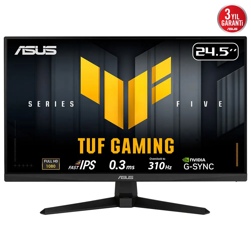 Asus 24.5" TUF Gaming VG259QMR5A MM IPS Gaming Monitör 0.3ms Siyah