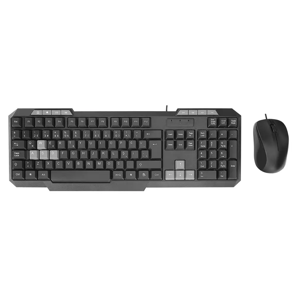 Everest KM-1435 Siyah Usb Q Multimedia Klavye + Mouse Set