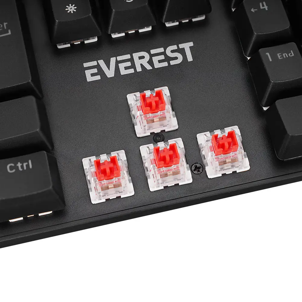 Everest KB-MK1 Lumos Beyaz USB Rainbow Red Switch Mekanik Gaming Oyuncu Klavye