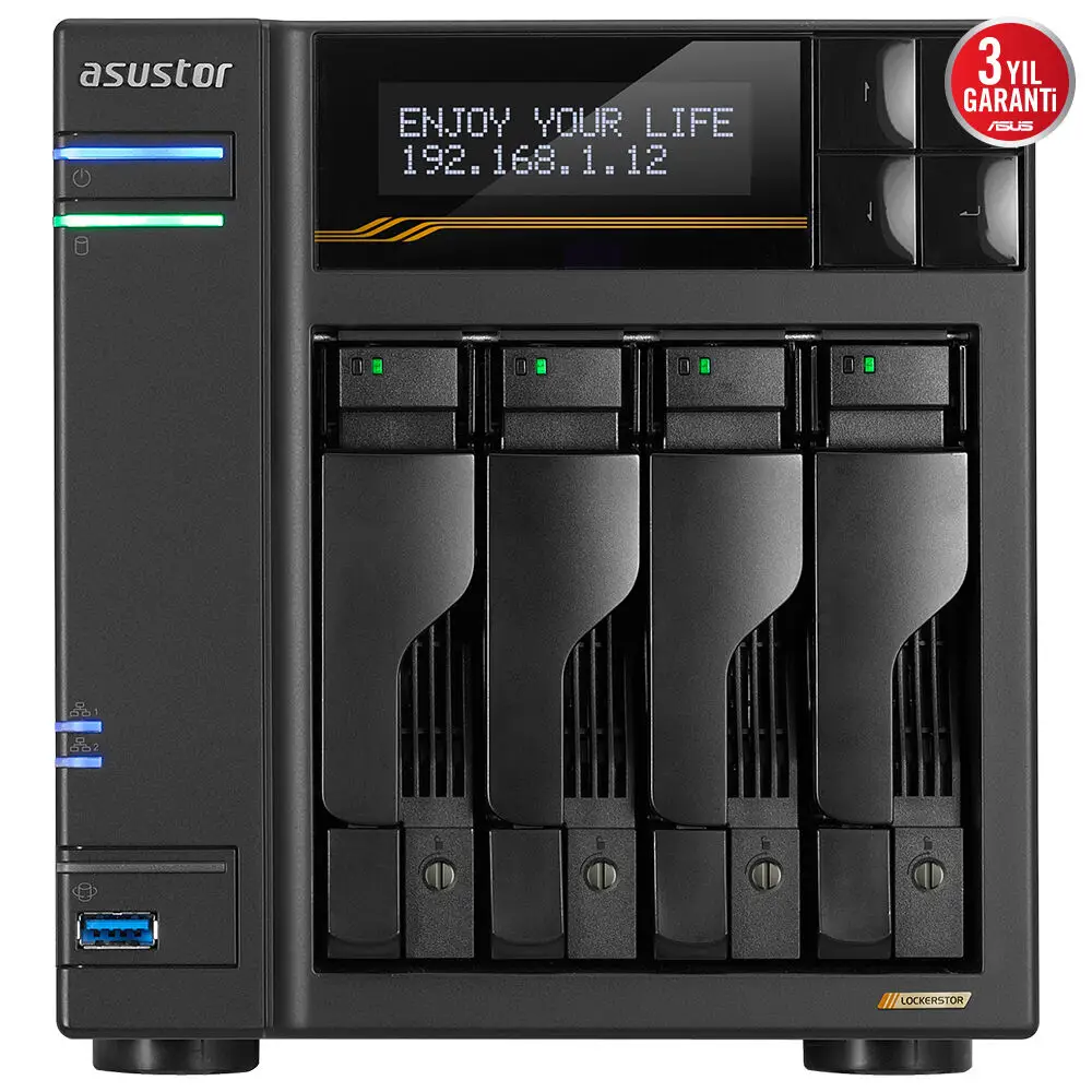 Asustor AS6804T 4 Disk Yuvalı (4X24TB) NAS Cihazı