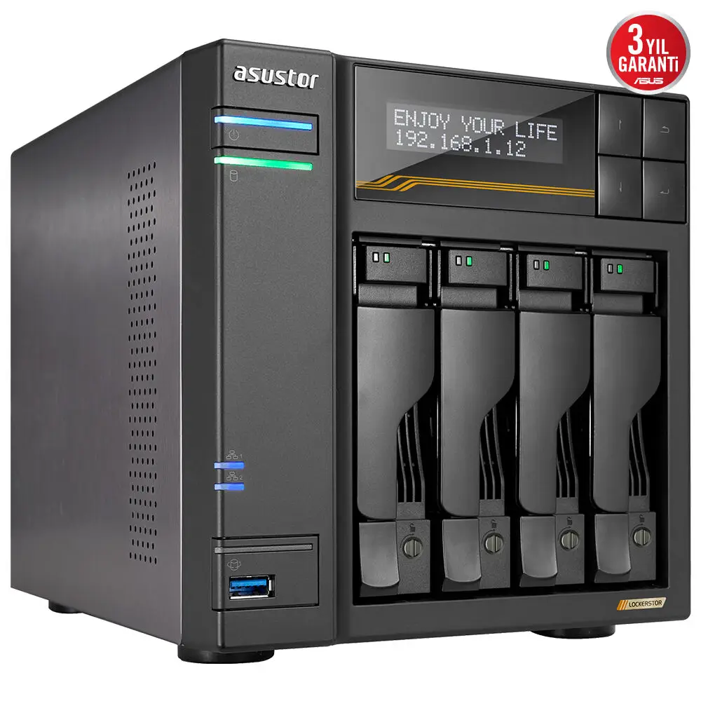 Asustor AS6804T 4 Disk Yuvalı (4X24TB) NAS Cihazı