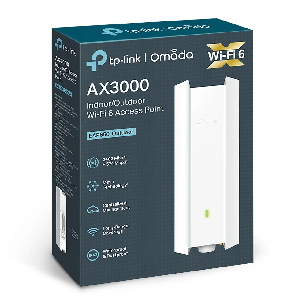Omada EAP650-D120-Outdoor AX3000 Wi-Fi6 Dual-Band Access Point