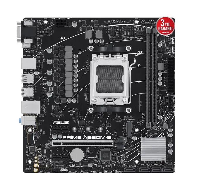 Asus Prime A620M-E/Csm AM5 Ryzen Vga Hdmi Dp