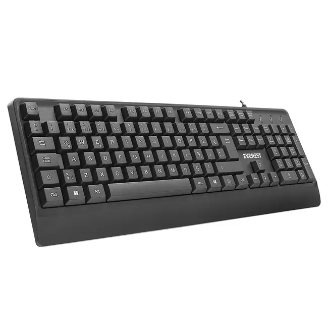 Everest Kablolu Set Usb Q Türkçe Siyah (KM-619)