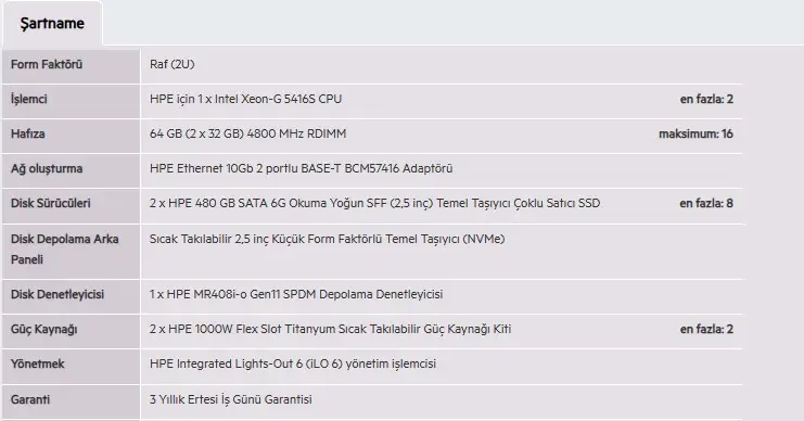 HPE DL380 Gen11 Gold 5416S-64GB-2x480G-2U (P81784)