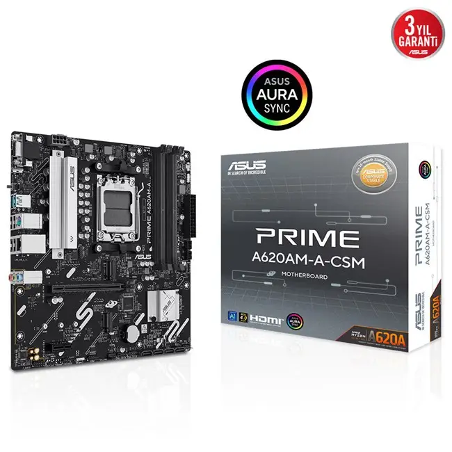 Asus Prime A620M-A/Csm AM5 Ryzen Vga Dp