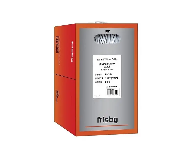 Frisby Cat6 Gri CCA Data Kablo (305m) (FR-CAT601)