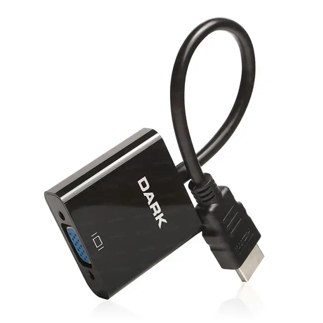 Dark HDMI Erkek to VGA Dişi Çevirici Siyah (10cm)