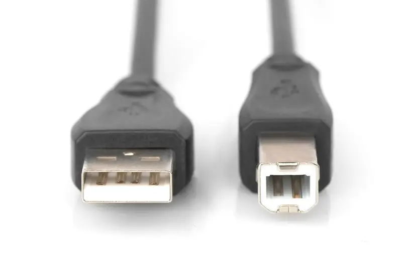 Digitus Yazıcı Kablosu Zırhlı Siyah USB 2.0 (3m)