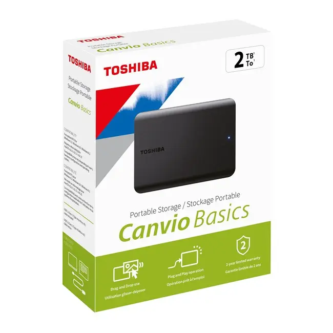 Toshiba 2TB Canvio Basic Usb 3.2 Gen1 HDTB520EK3AA