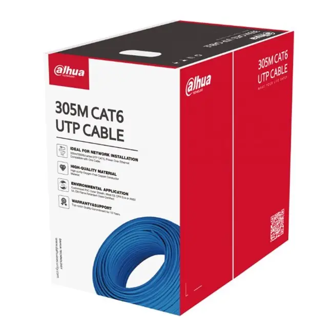 Dahua Cat6 UTP Saf Bakır (305m) - Mavi